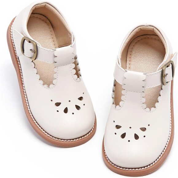 Other - Toddler Little Girl Mary Jane Dress Shoes B366-beige